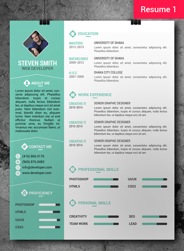 free design resume templates free cv resume psd templates freebies 