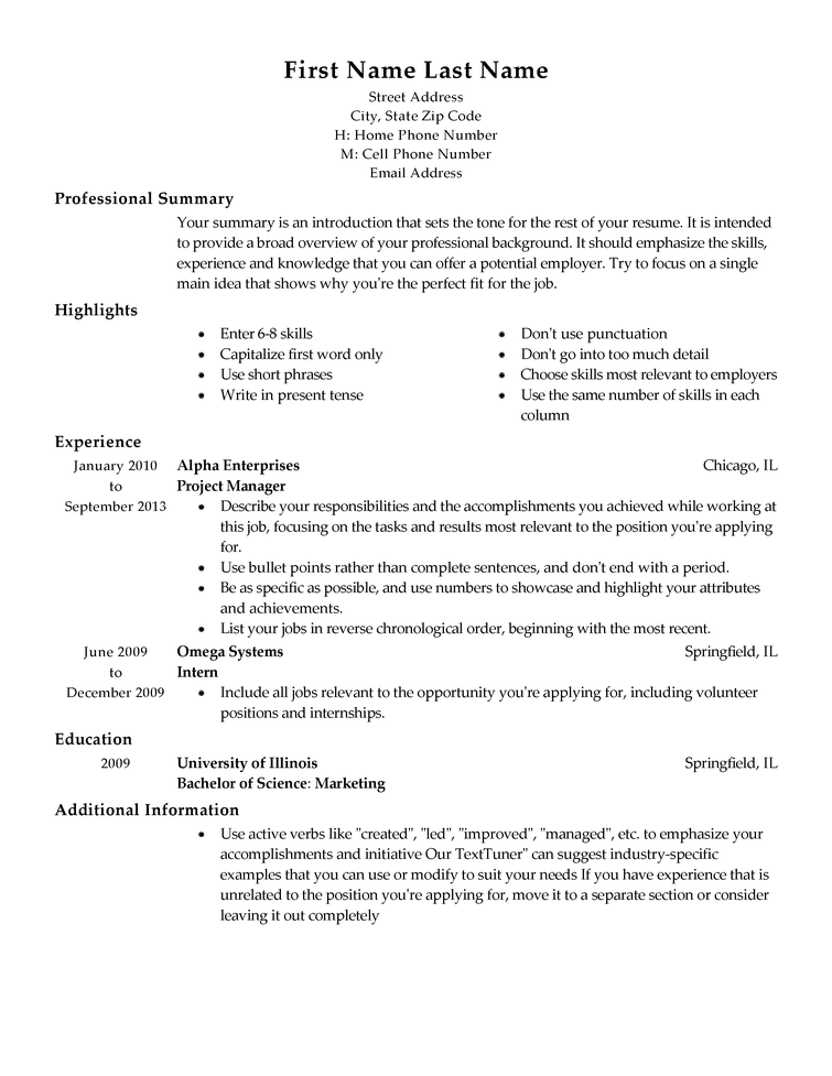 Free Resume Templates: Fast & Easy | LiveCareer