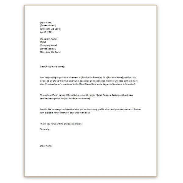 Simple cover letter Office Templates