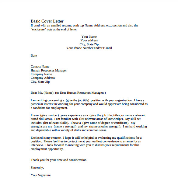 SIMPLE COVER LETTER Easy Template PixSimple Cover Letter 