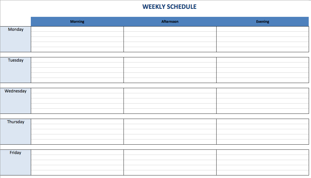 School Schedule Template. Our Daily Homeschool Schedule By Erica 