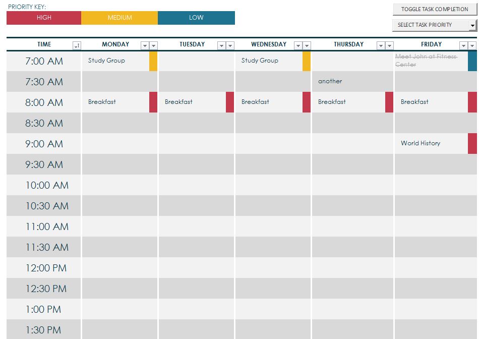 Free Online Weekly Schedule Maker: Design a Custom Weekly Schedule 