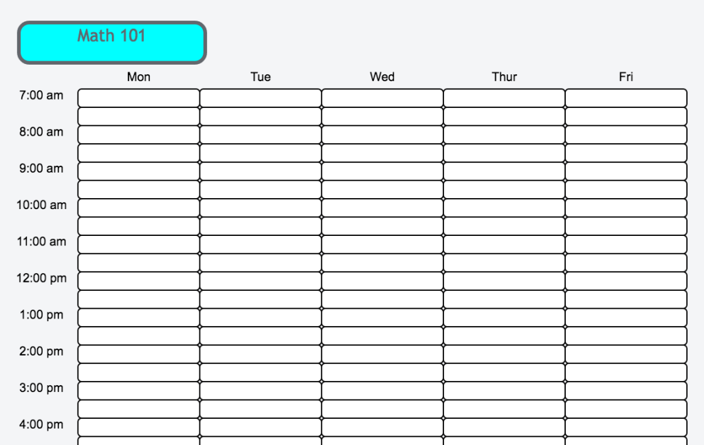 Free Printable Weekly Schedule Maker