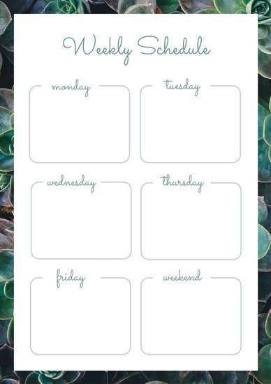 Weekly Planner Template 7 Free Schedule Planners