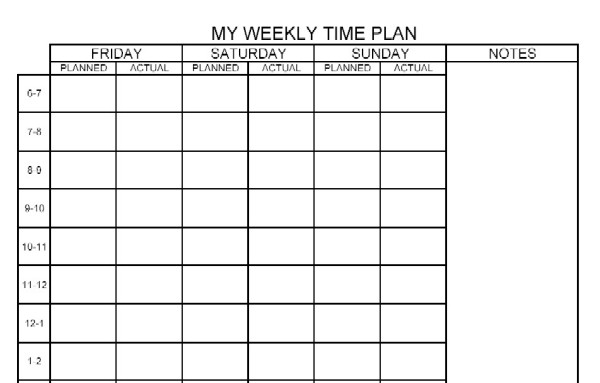 Weekly Schedule Planner Templates Canva