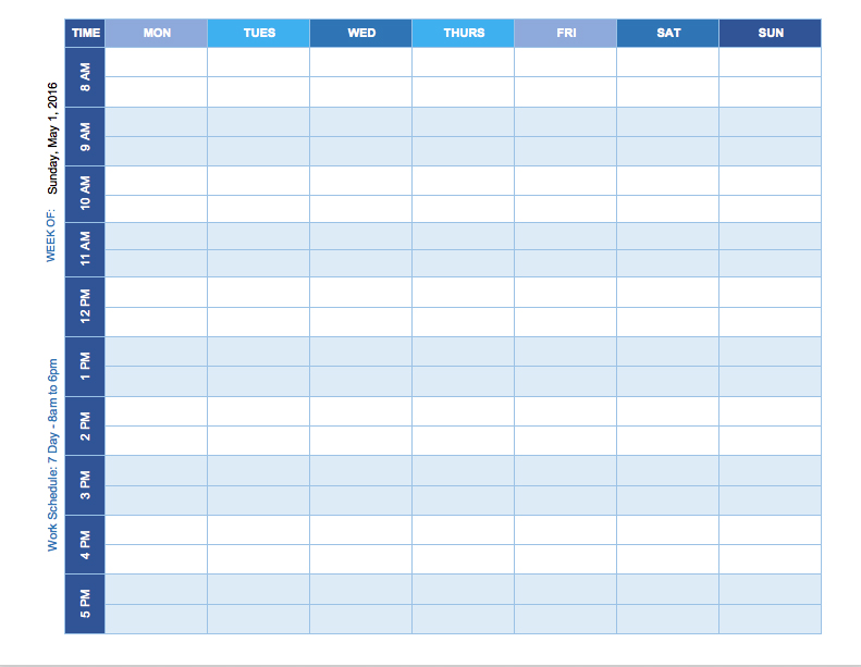 Blank Schedule Template – 21+ Free Word, Excel, PDF Format 
