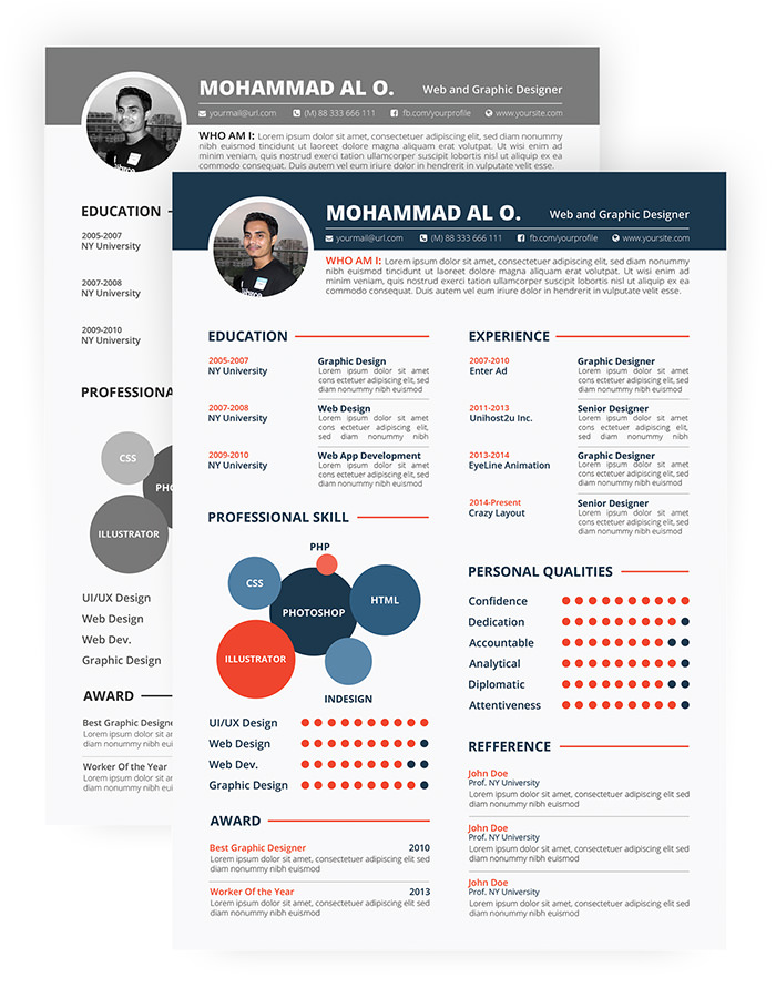 30 Free & Beautiful Resume Templates To Download Hongkiat