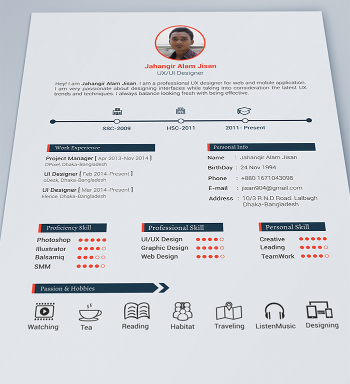 30 Free & Beautiful Resume Templates To Download Hongkiat