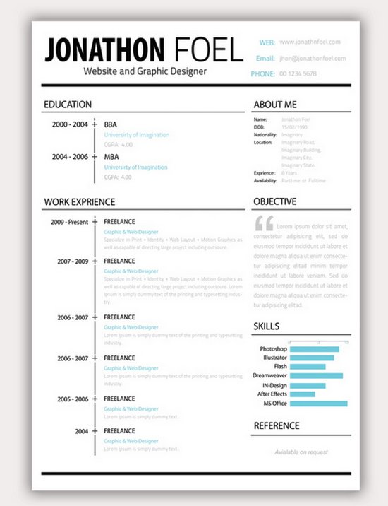 free beautiful resume templates download 35 free creative resume 