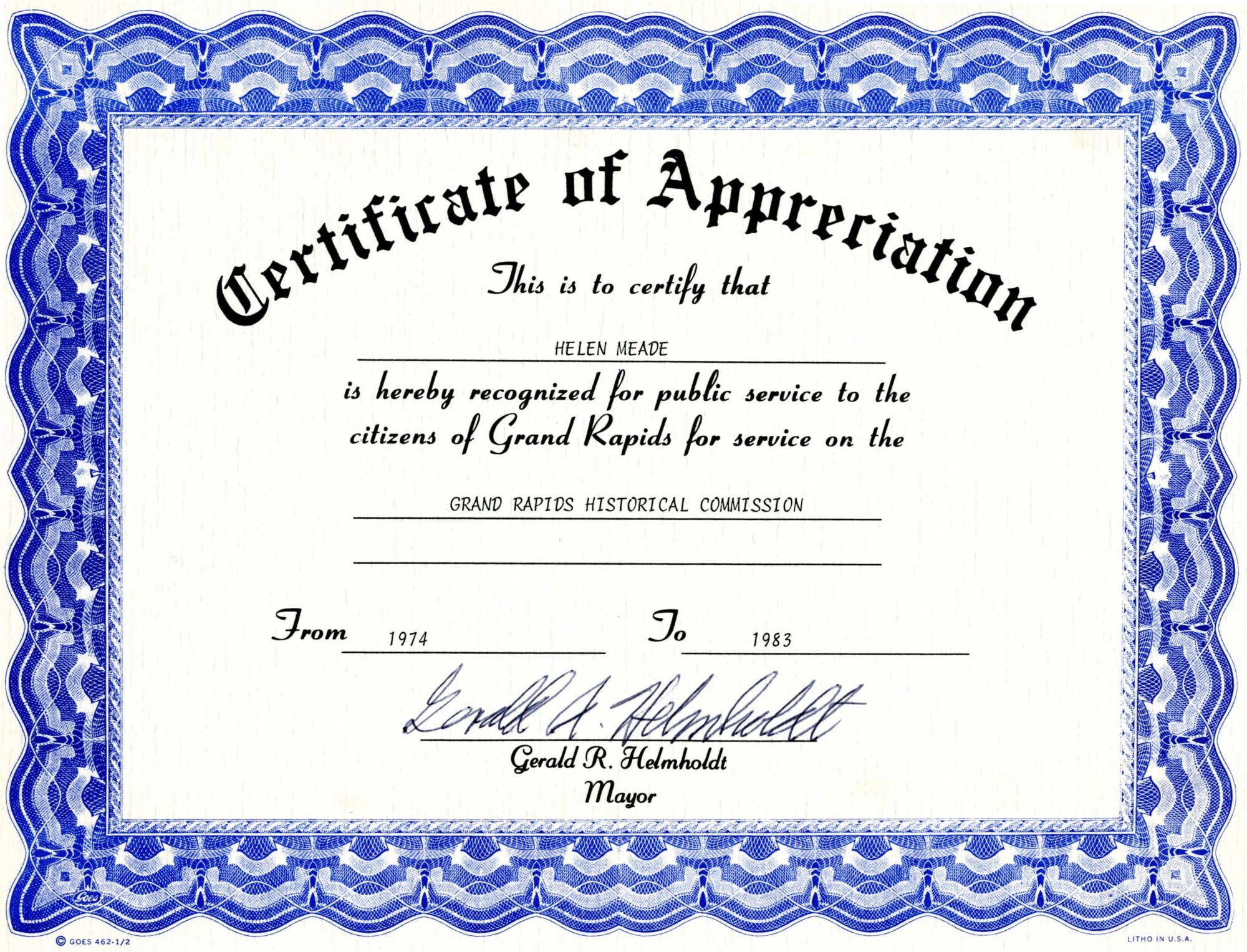 free printable certificates Certificate of Appreciation 