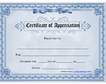 free certificate of appreciation template downloads Template