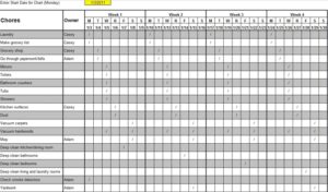 house cleaning checklist excel