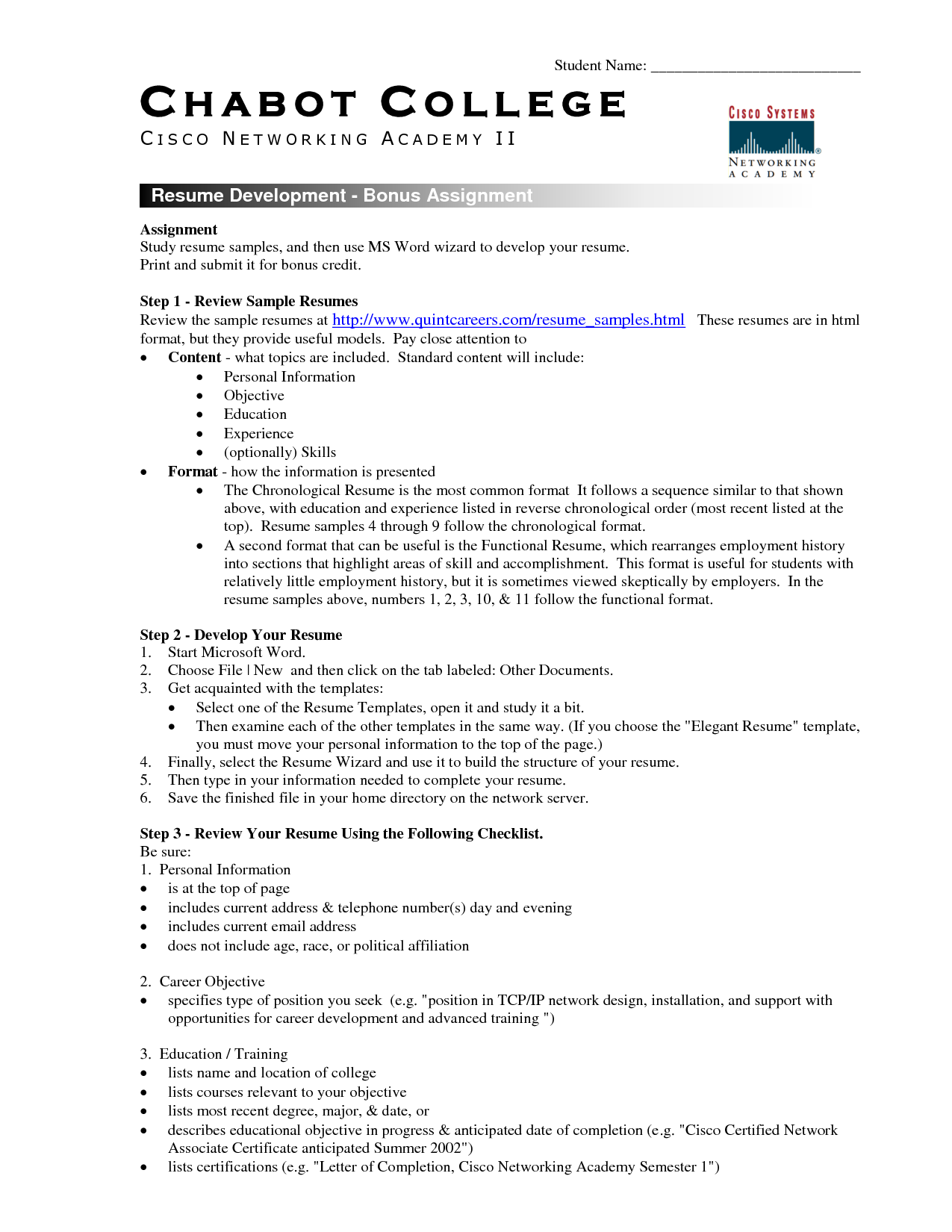 college student resume template microsoft word