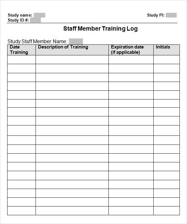 Employee Training Record