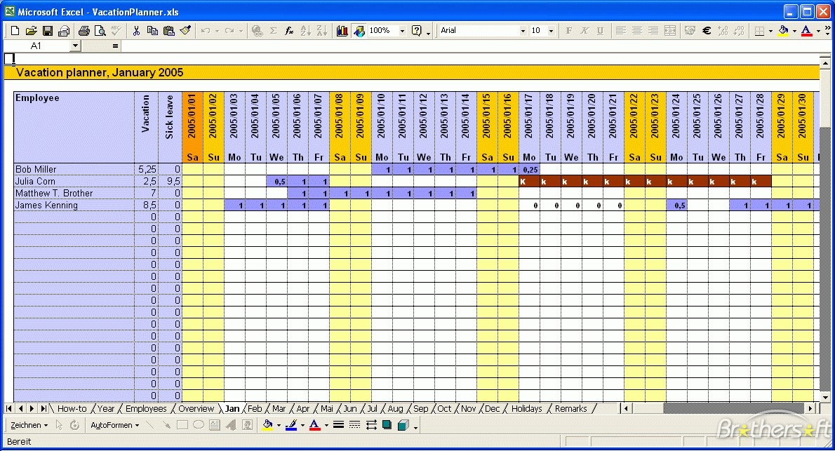 Holiday Chart Template