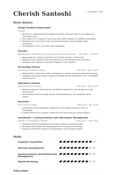 Google Resume Examples | berathen.Com
