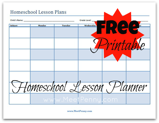 Homeschool Weekly Schedule Template | Homeschool Forms 