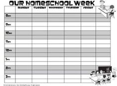 5 Free Printable Homeschool Schedules and Printable Homeschool 