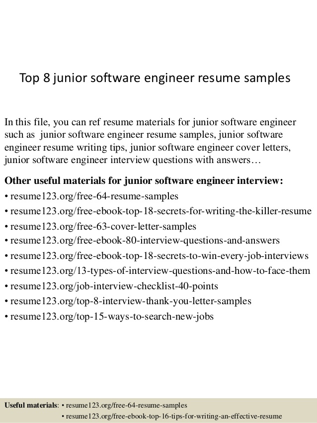 top 8 junior software engineer 