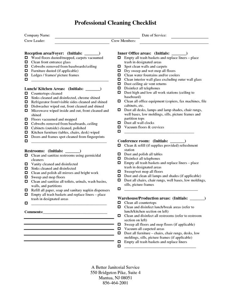 Sample House Cleaning Checklist 5+ Documents in Word, PDF