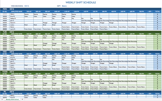 Rotating/Rotation Shift Schedule Template – 10+ Free Word, Excel 