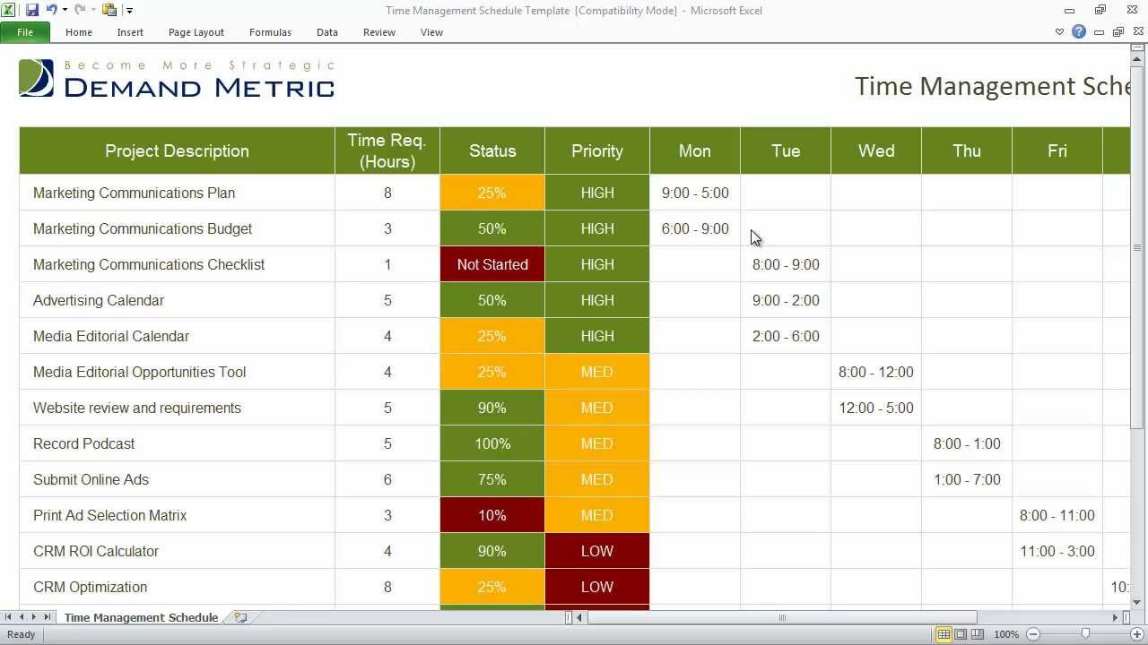 time management schedule template for students thegreyhound