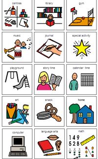 visual schedule for autistic children | Example Daily School 