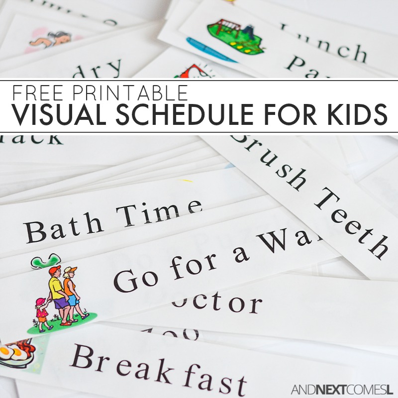 Extra Daily Visual Schedule Cards Free Printables Natural Beach 