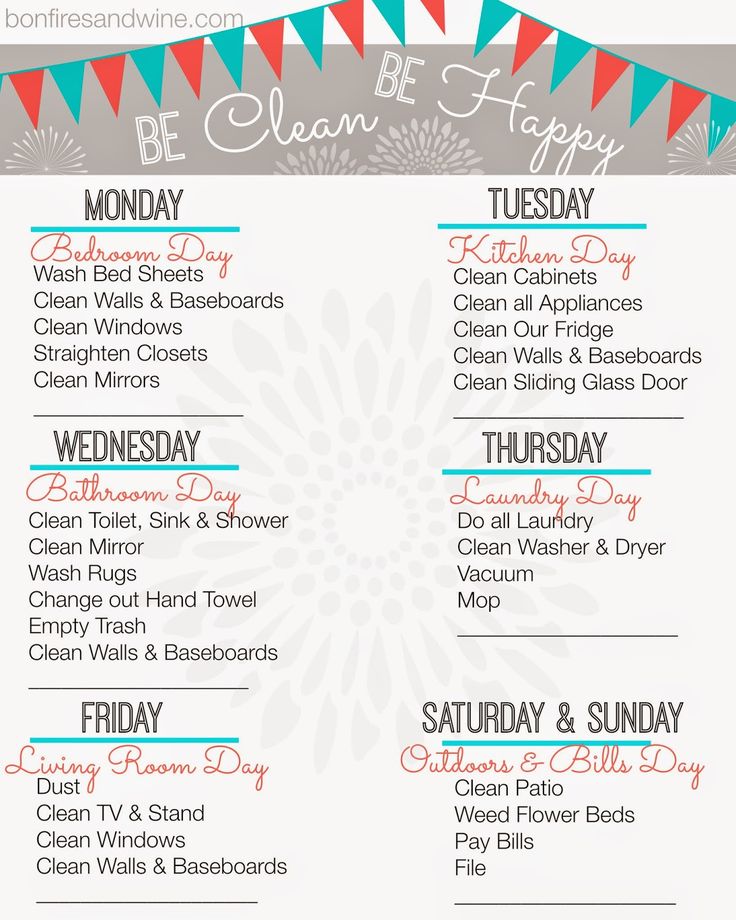 Get 20+ Cleaning schedule printable ideas on Pinterest without 