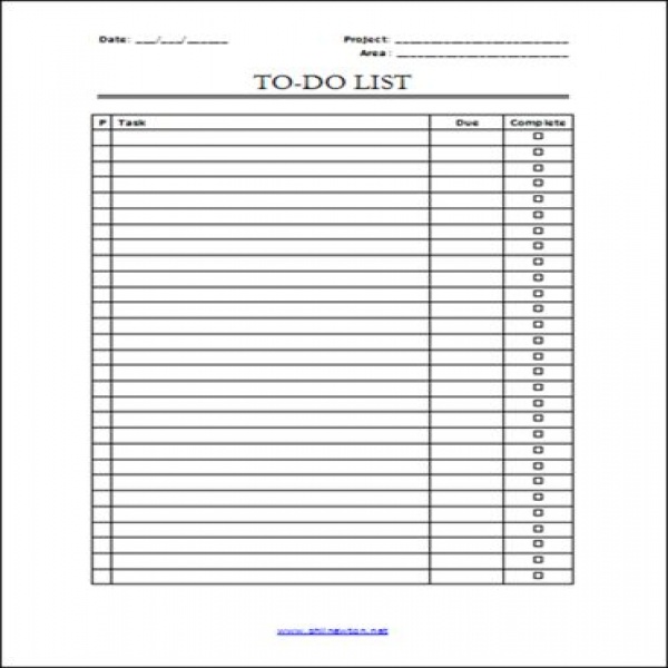 To Do List PDF