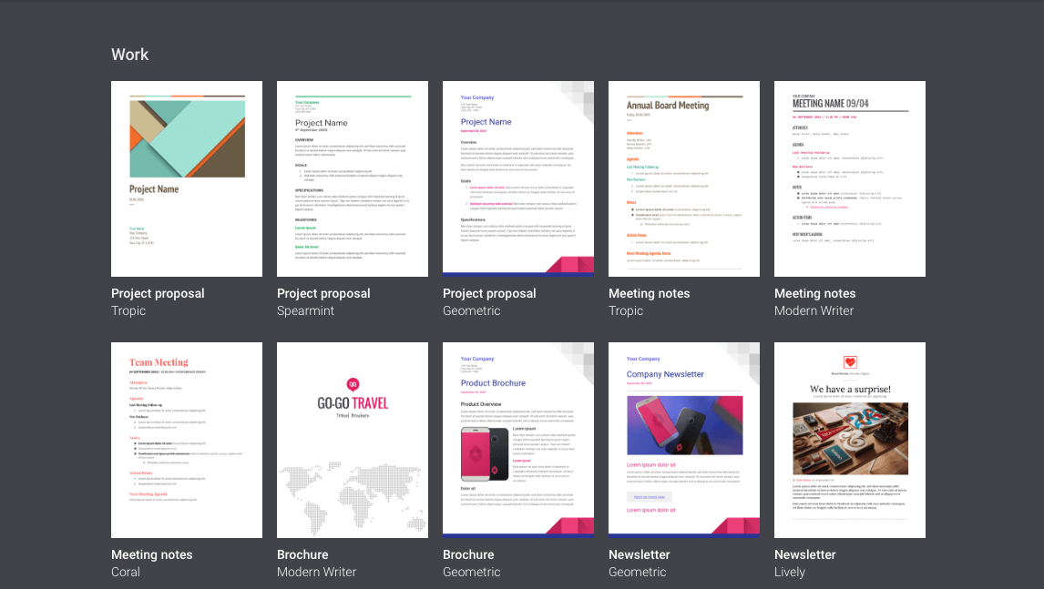 Google Docs Template Gallery Task List Templates