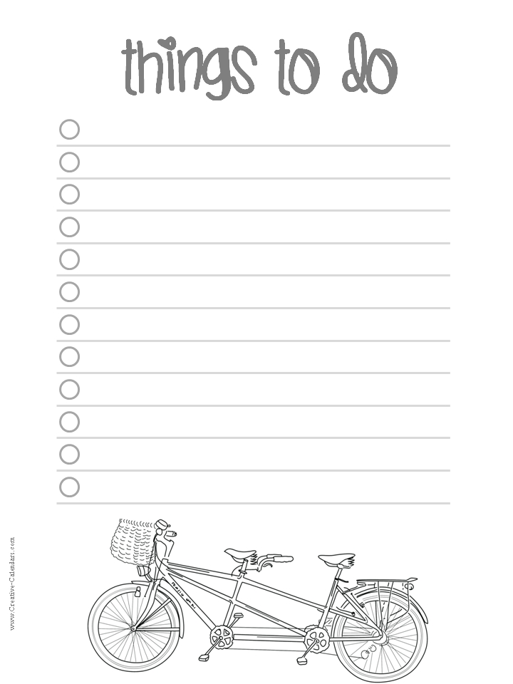 to do list to print