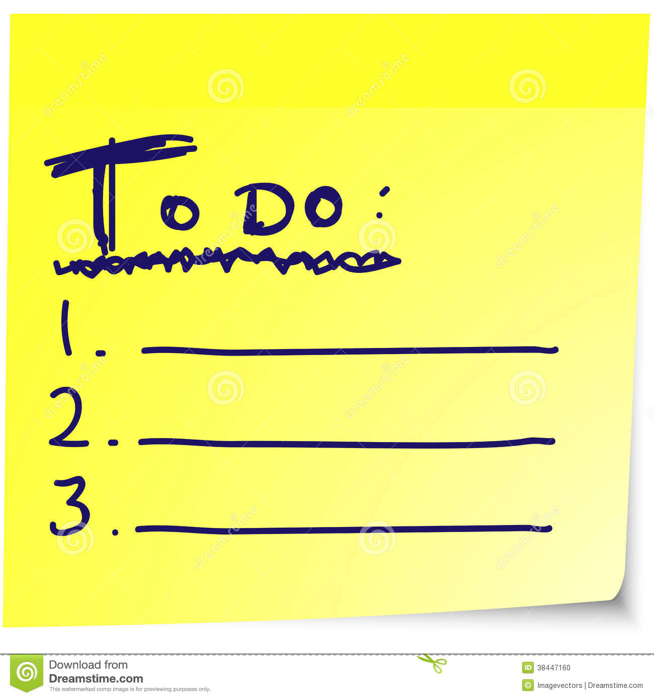 to do list note