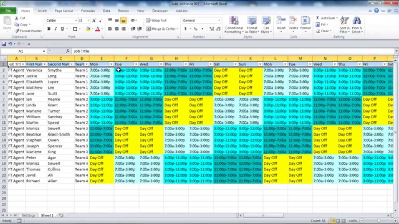 Employee Shift Schedule Template Excel Excel Templates