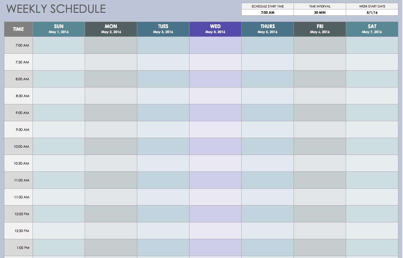 Weekly Employee Shift Schedule Template Excel – task list templates